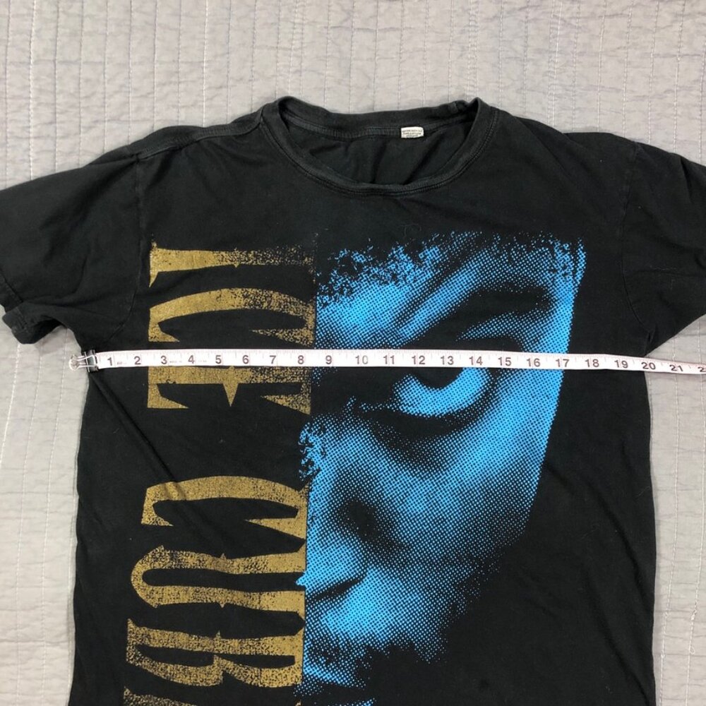 Y2K Ice Cube T Shirt Men Large Black Half Face Rap Music Graphic - Picture 6 of 14
